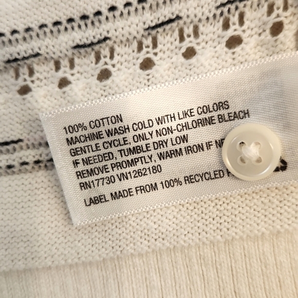 WOMENS Merona white with soft stripes of color cardigan size XS. - Picture 14 of 14